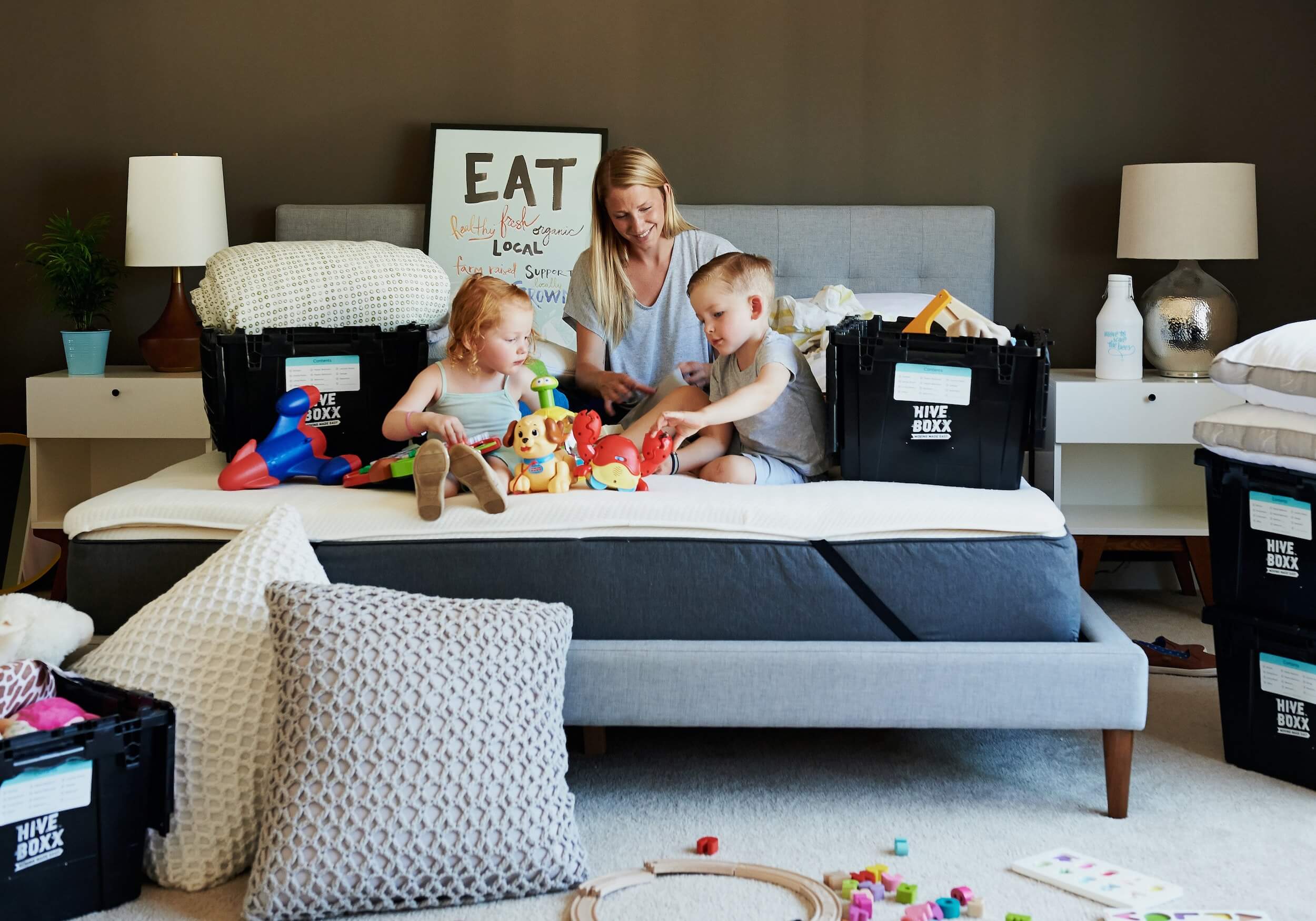 Skinande rent sovrum i Umeå